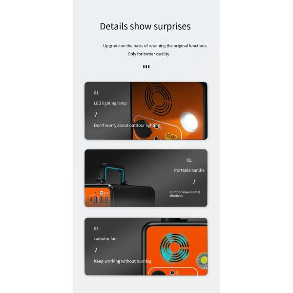 220V Portable Camping Power Station Self Driving 500W Fast Charging Energy Storage Battery