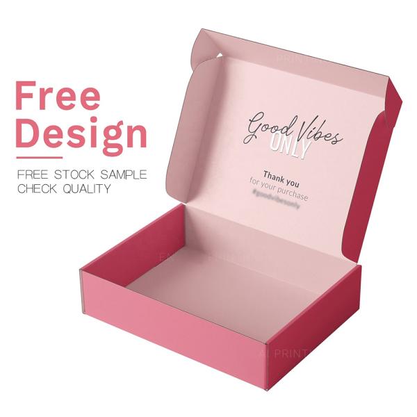 Collapsible Kraft Paper Corrugated Boxes Recycled Printed Customized