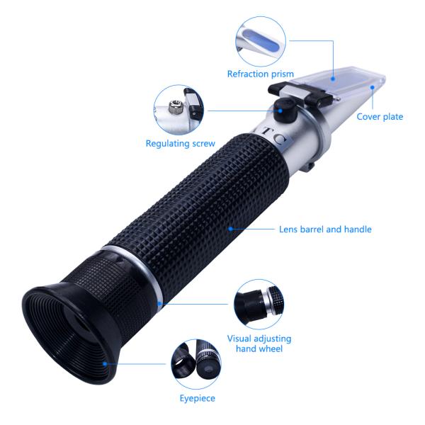 Portable Digital Hand Held Refractometer Automatic Temperature Compensation