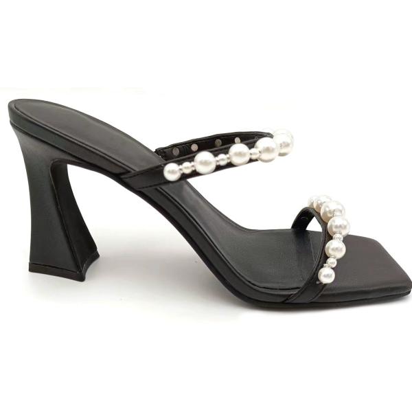 Customized Womens Mule Heels With Durable Rubber Sole