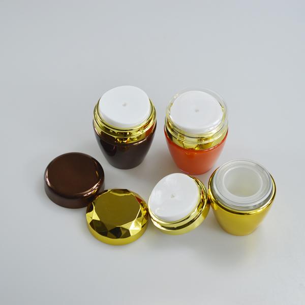 Acrylic Cap 30g Acrylic Cream Vacuum Bottle Press Style Airless Pump Jars for Face Cream