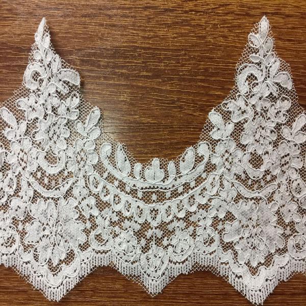 Jacquard Cord Eyelash Lace Border for Wedding Bridal Dress