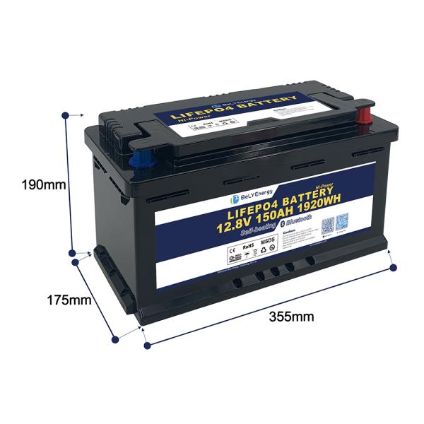 RV Battery for Energy Storage with BT and self-heating LiFePO4 lithium battery 12V 150AH