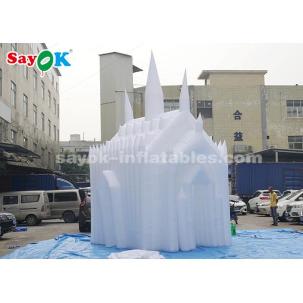 White 210D Oxford Cloth Inflatable Bouncy Castle For Children Customized Size