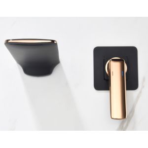 Buy cheap Black Golden Copper Waterfall ODM Concealed Basin Faucet from wholesalers