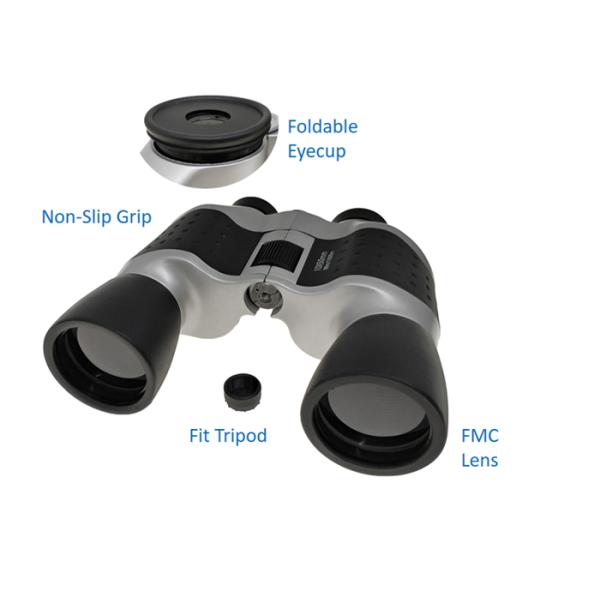 Durable Waterproof 10x50 Compact Binoculars Long Range With Rubber Eyecup
