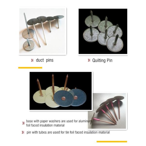 30mm Round Base Stud Welding Pins For Mechanical Pipe Acoustic Insulation