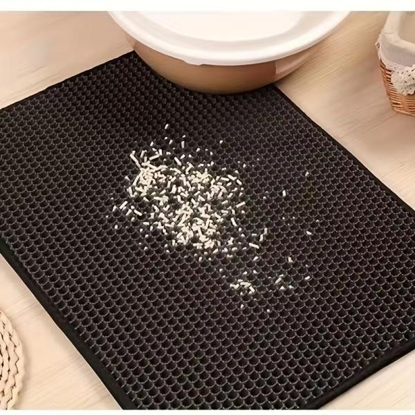 Washable Pet Accessories Double Layer Cat Litter Trapping Mat Waterproof