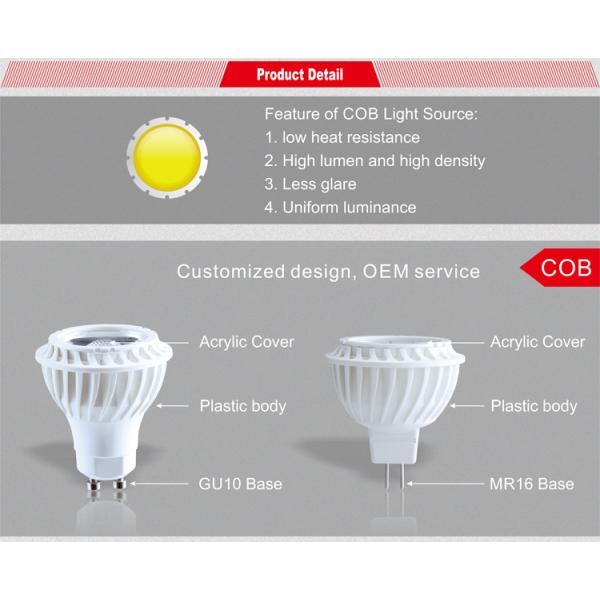 3w LED bulb gu10 COB led spot light