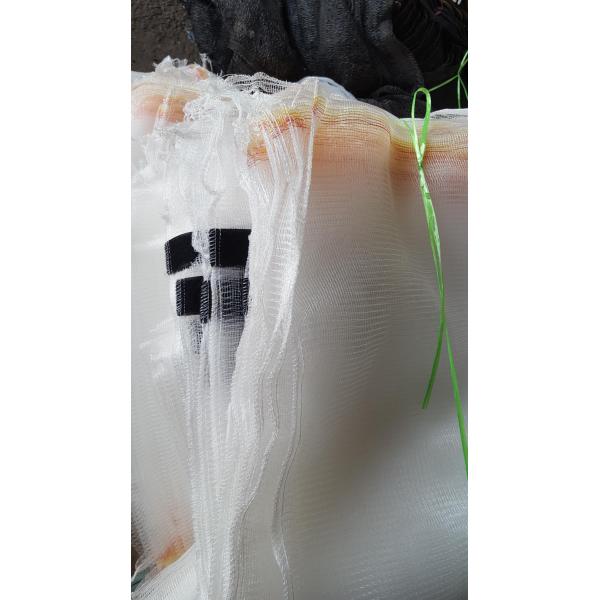 Printed Label Woven Mesh Bags For Packing Garlic Ginger Sacks