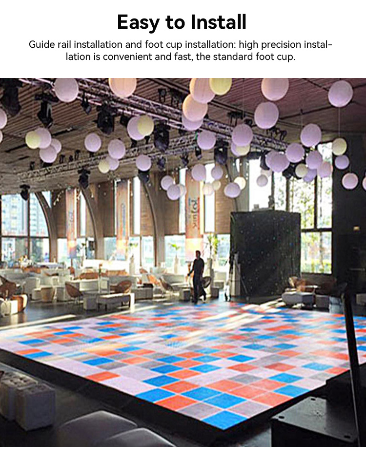 20m Interactive Sensor Floor Tile Screen High Pressure P3.91 Indoor Led Display