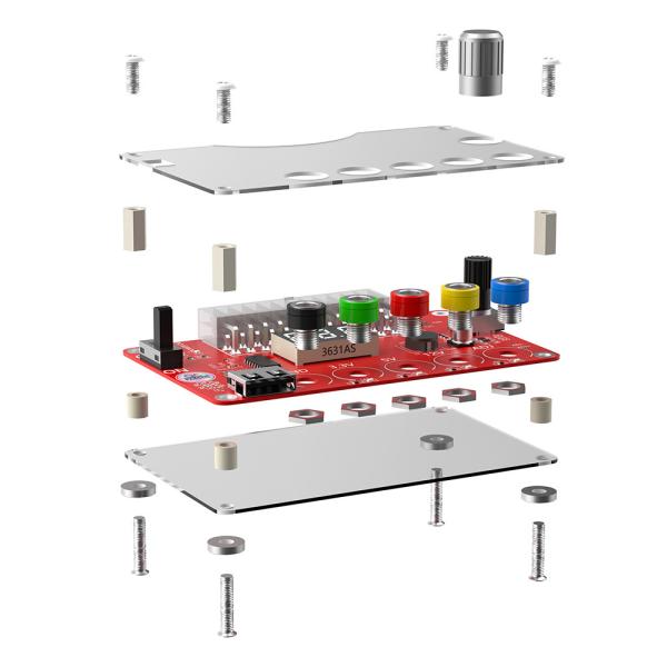 ATX Power Supply Breakout Board and Acrylic Case Kit Set for Easy Installation