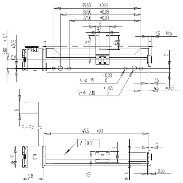 Factory direct VSM10152 bracket slider M2 lead screw 10mm linear stepper motor
