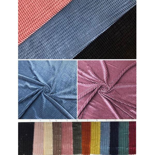 Soft Embossed 260gsm Stretch Velvet Velour Fabric Plaid Velvet Fabric