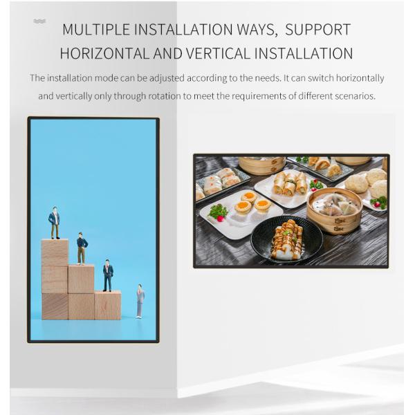 65 Inch 4K Ultra Wall Mounted Advertising Display 8.3 Million Pixel