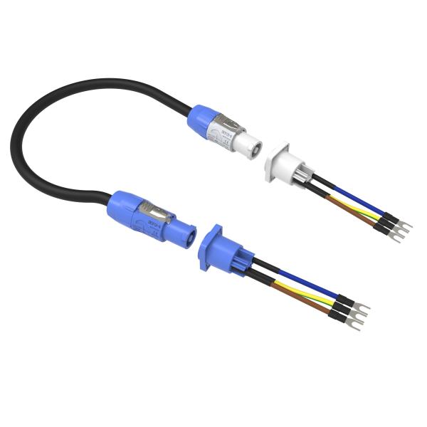 Stable Circular Power Connector 3 Pin Male Powercon for Indoor