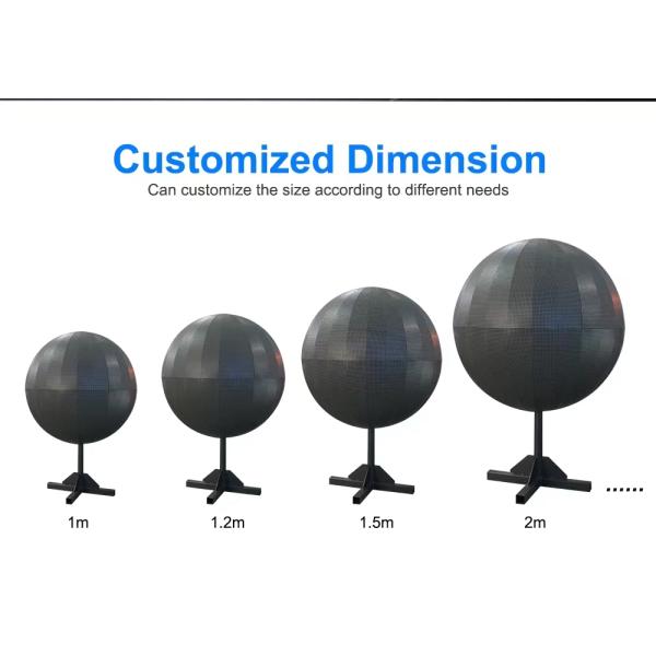 360H/V View Angle Indoor Spherical LED Screen For Voll Farbe Advertising
