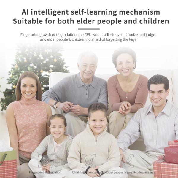 Euro Intelligent Door Lock Tuya Biometric Fingerprint Lock Black