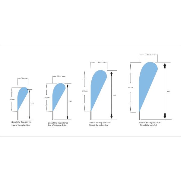 teardrop flag banner Large Size Teardrop Flags Banner Printing