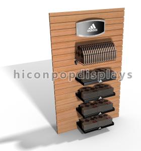 China Wall Mount Slatwall Display Units / Slatwall Caps and Hats Displays Dust Proof wholesale