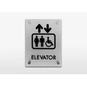 Indicating Direction Custom Stainless Steel Signs Various Surface Material