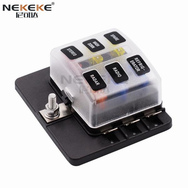 Waterproof 6 Way Marine Fuse Box With Led Warning Indicator And PC Terminal