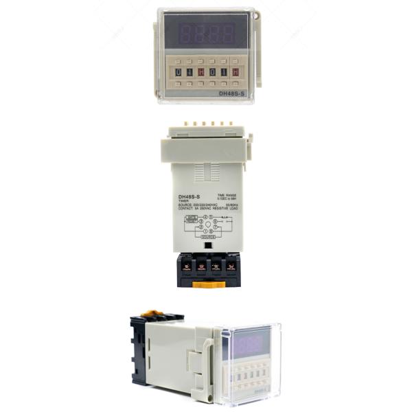 DH48S-S 0.1s to 99h 220VAC 24VDC Digital time delay repeat cycle timer relay with base