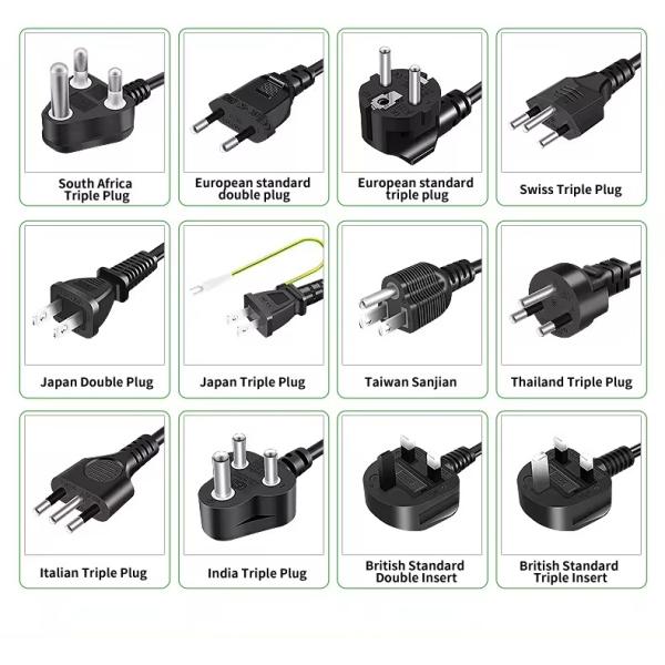 6.8mm OD US Power Cord EN International Charger TUV Certification
