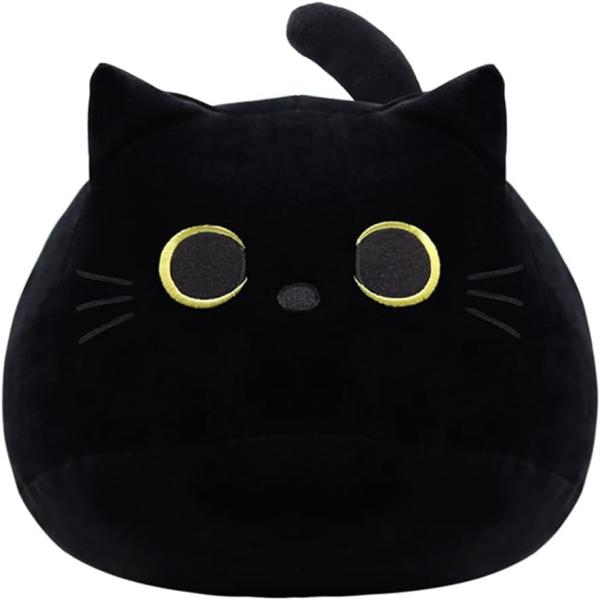 Black Cat Plush Toy: Soft, Stuffed Animal Pillow, Baby Sofa Decoration, Cat-shaped Design