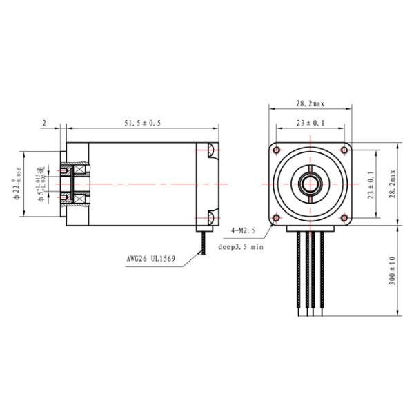 1.8 Degree Hollow Shaft NEMA 11 Micro Stepper Motor For Medical Machine Robot Camera