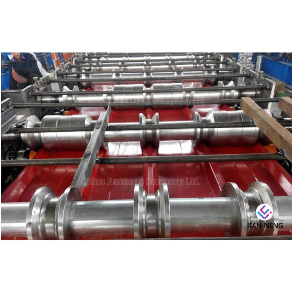 Colored Steel Trapezoidal Metal Rolling Machine , Automatic PLC Control Metal Forming Machine