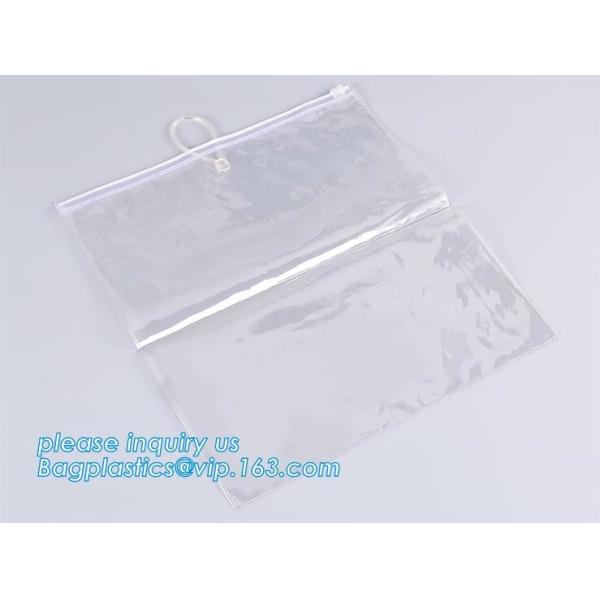 non-heavy metals Zip lockkk file document pvc bags,plastic document bag with zipper,waterproof document bag with custom
