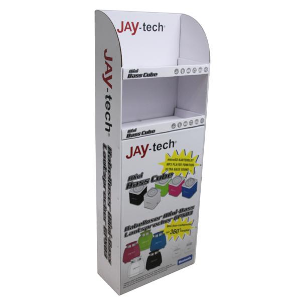 BWFD2019011 Handphone charger Cardboard Floor Displays CMYK 4C Printing Solid Structure Flat Packing