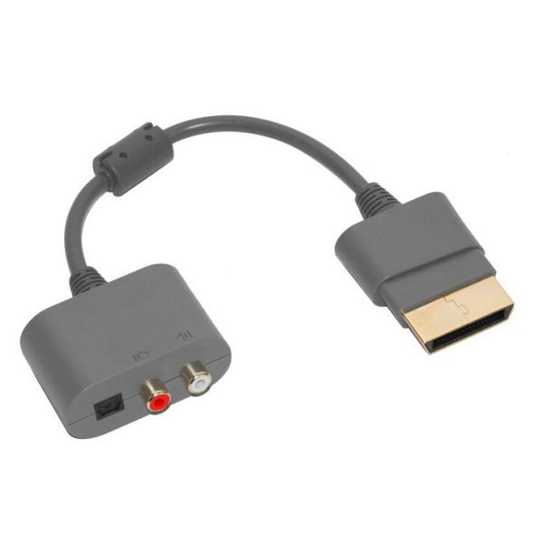 New Optical Audio Adapter For Microsoft XBOX 360 AV RCA R/L Cable / cord
