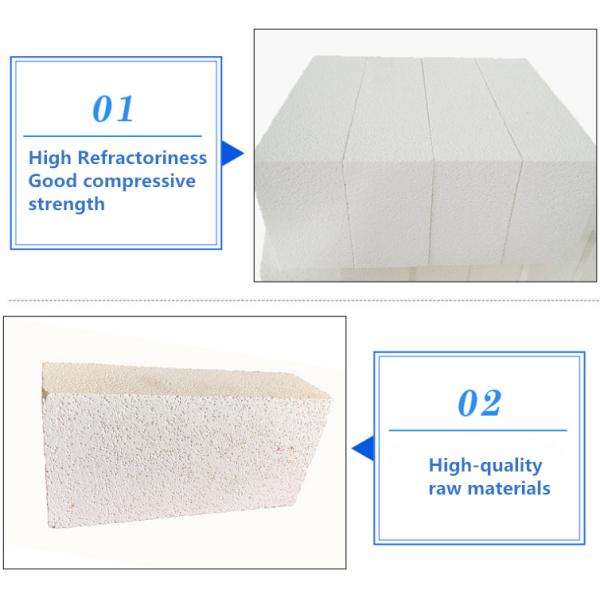 Low Thermal Conductivity White Mullite Brick with Material and Lightweight Design