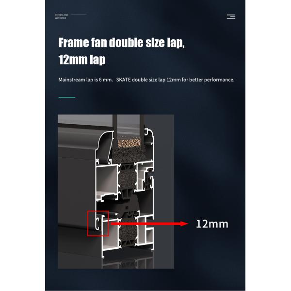 Stainless Steel Screen Netting Aluminum Sliding Glass Doors with Thermal Break and Good