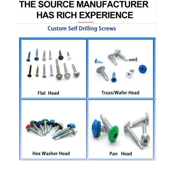 Metric Zinc-aluminum Coated Hex Flange Self Drilling Screws for OEM Customized Service