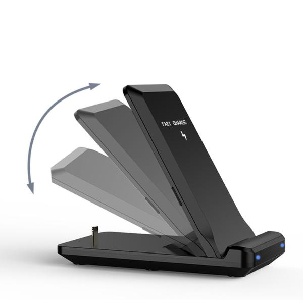 15W Fast 2 In 1 Wireless Charging Dock Qi Smart For Phone