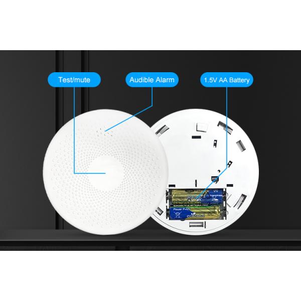Wifi Smoke And Carbon Monoxide Detector Powered With Led Light Powered By Tuya Application