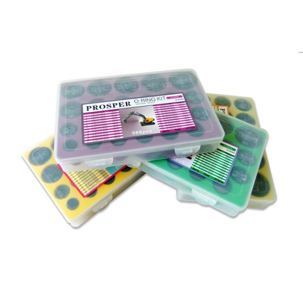 Transparent Box Black NBR O-Ring Repair Kit for Red Yellow Blue Air Conditioning Auto Butyl Rubber