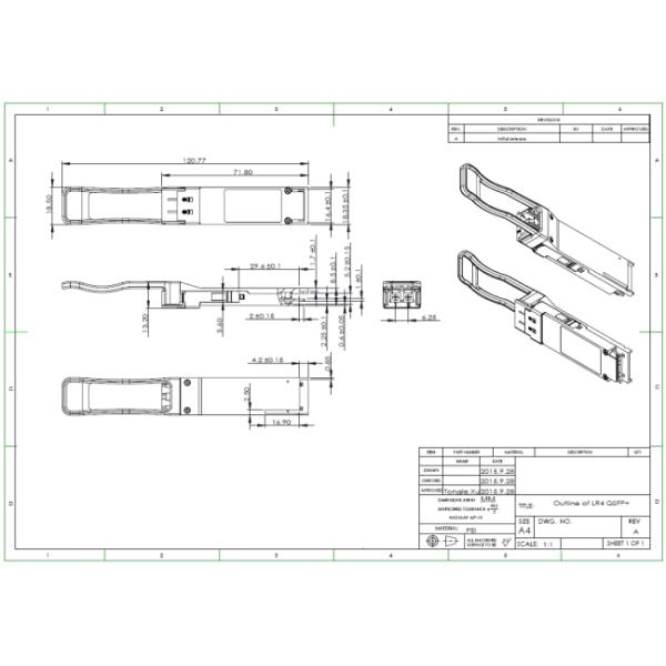 100G QSFP28 CLR4 Hilink Fiber Transceiver Module CWDM4 1310nm 10km Compatibility