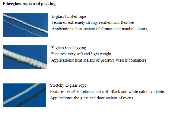 Fire Resistant 550C Heat Sealing High Temperature Fiberglass Tape For Fireplace Doors