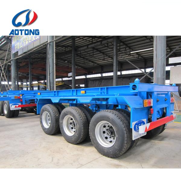 Steel 20FT 40FT Container Long Lifetime Chassis Skeleton Semi Trailer with Container Lock