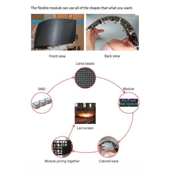 3840hz Refresh Rate Flexible Curved P2.5 LED Panel Displays