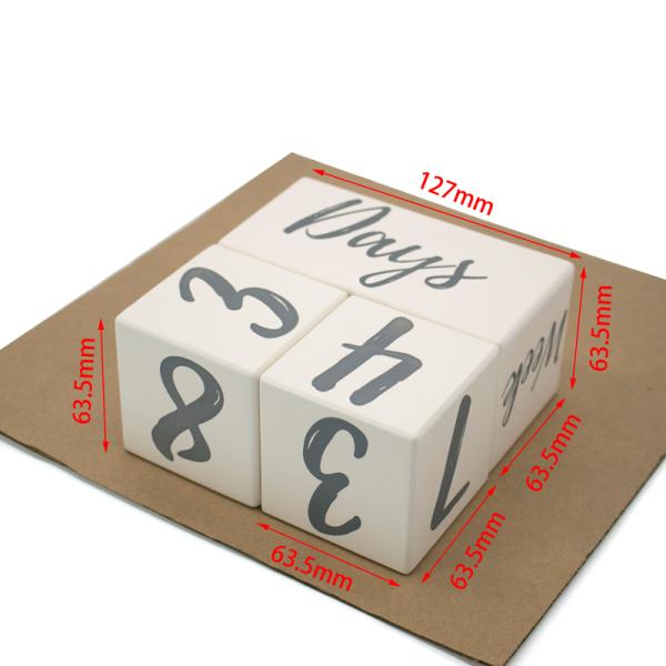 Wooden Baby Milestone Blocks for Newborn Infant Toddler Boy & Girl Baby