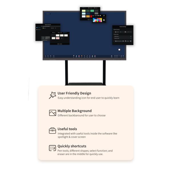 98Inch Infrared E Interactive Digital Whiteboard 4K Screen
