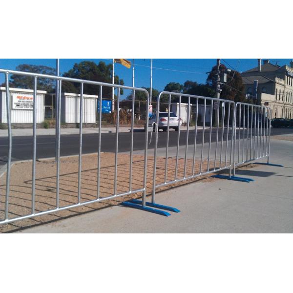 Galvanized Steel Temporary Crowd Control Barriers Fence White Color