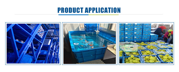 Heavy Duty Plastic Moving Boxes Attached Lid Containers Industrial Folding Tote Box For Warehouse