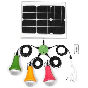 Portable Remote Controller Led Solar Power System 435lum Dimmable