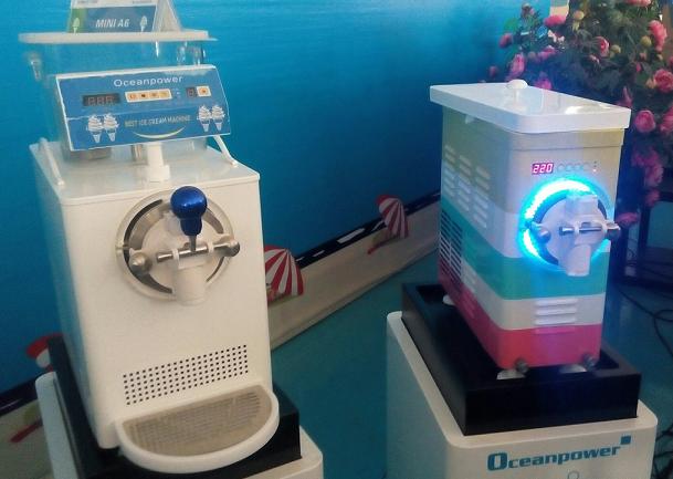 Hot-sale in UK Oceanpower mini frozen yogurt machine 1100W,Danfoss compressor